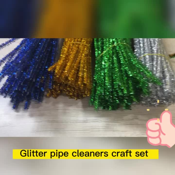 Glitter Pipe Cleaners chenille Stems Metallic Sparkle Craft - Temu