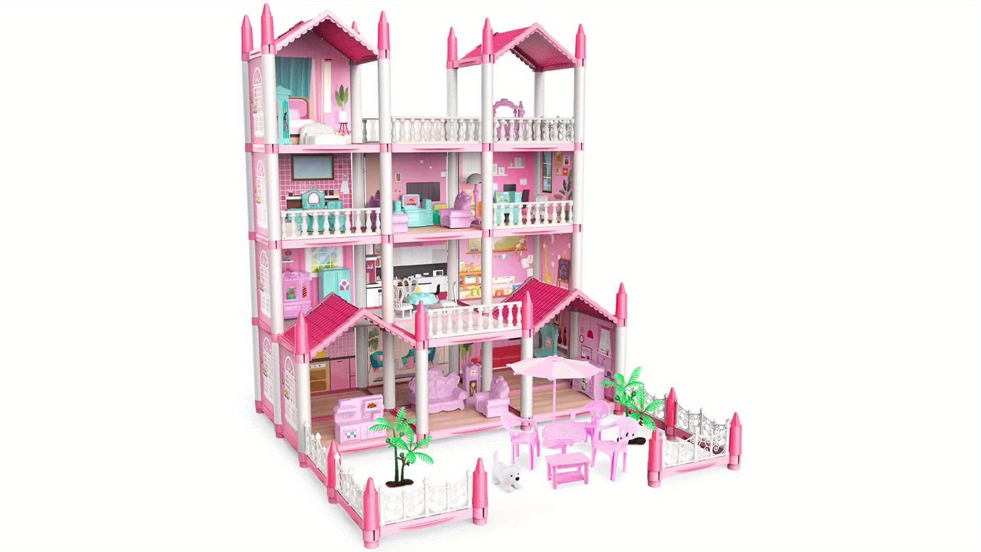 Children's Doll House, 3 Floors, 9 Rooms, , Diy Pretend Games To Build  Assembled Toy Sets, Toy House Accessories And Furniture, Birthday Gifts,  Halloween/thanksgiving Day/christmas Gift - Temu