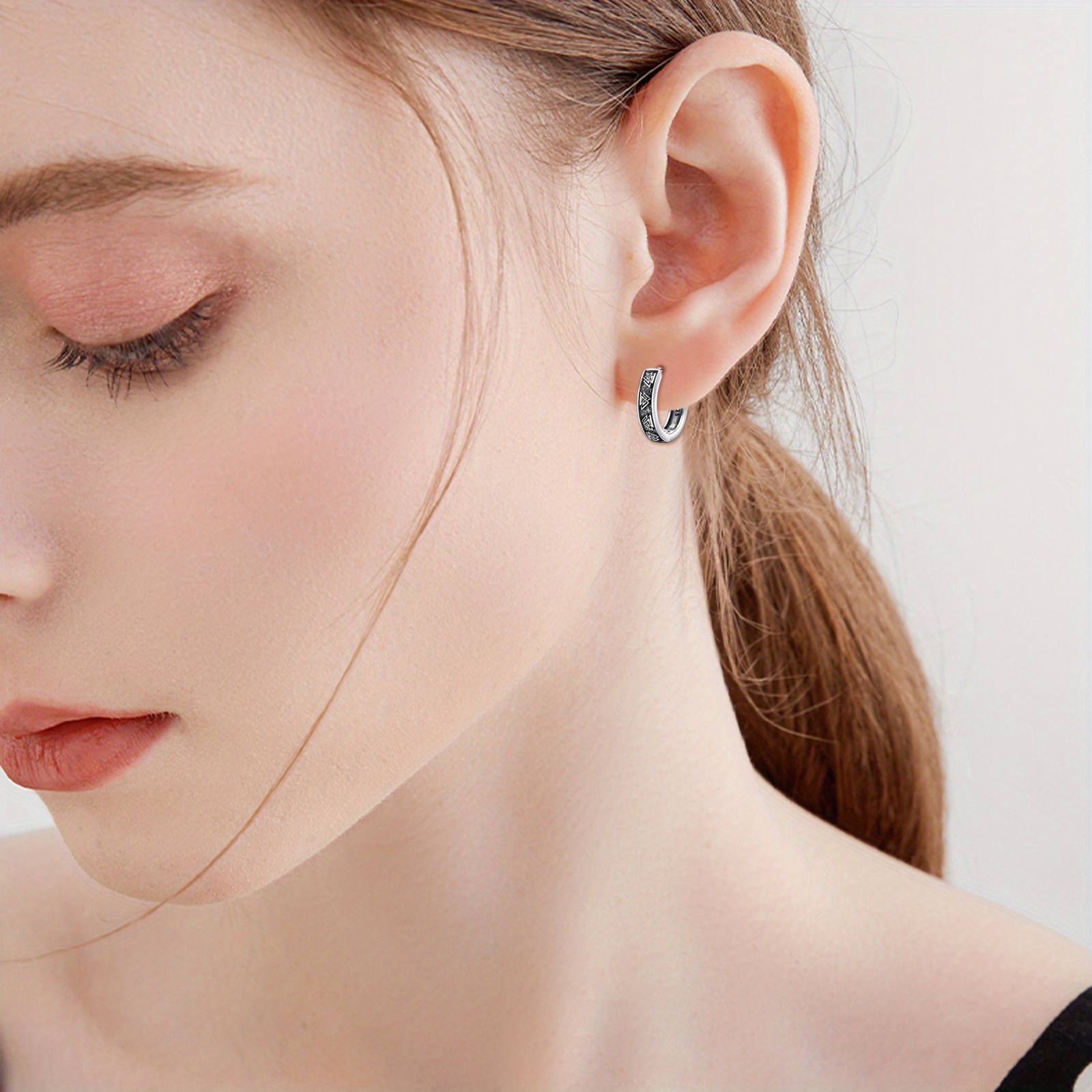 2 Pairs Viking Rune Earrings for Women & Men