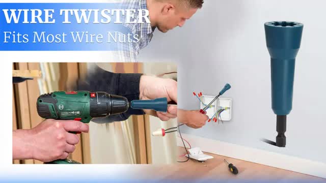 CIVG Wire Twister Wire Nut Driver with 1/4inch Chuck Spin Twisting Wire  Connector Socket High Efficiency Wire Twisting Tool General Wire Nut Twister  for Cordless Electric Drill 