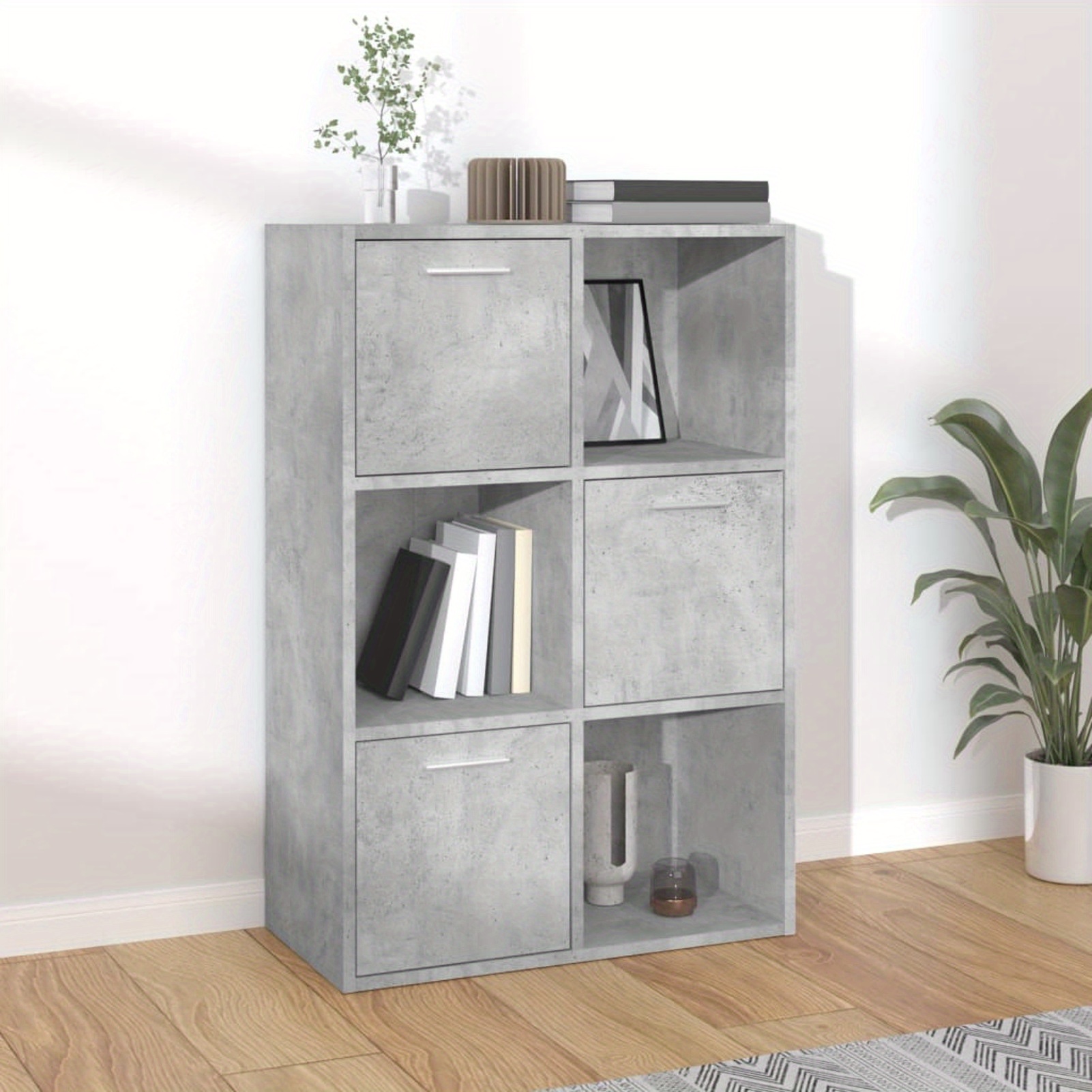 Storage Cabinet, Standing Cabinet, Sideboard, Chest Of Drawers, Side Cabinet, Storage Cupboard, Concrete Gray 60x29.5x90 Cm