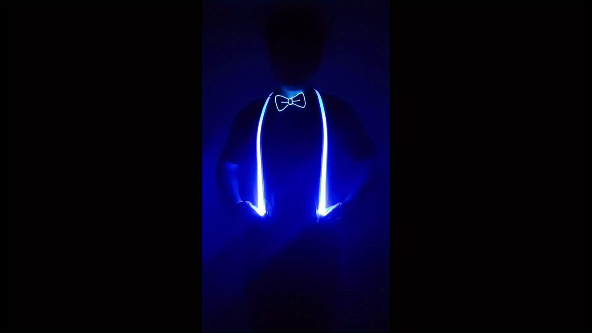 Niyofa LED Suspender Glow in the Dark Trouser Braces Light Up Y