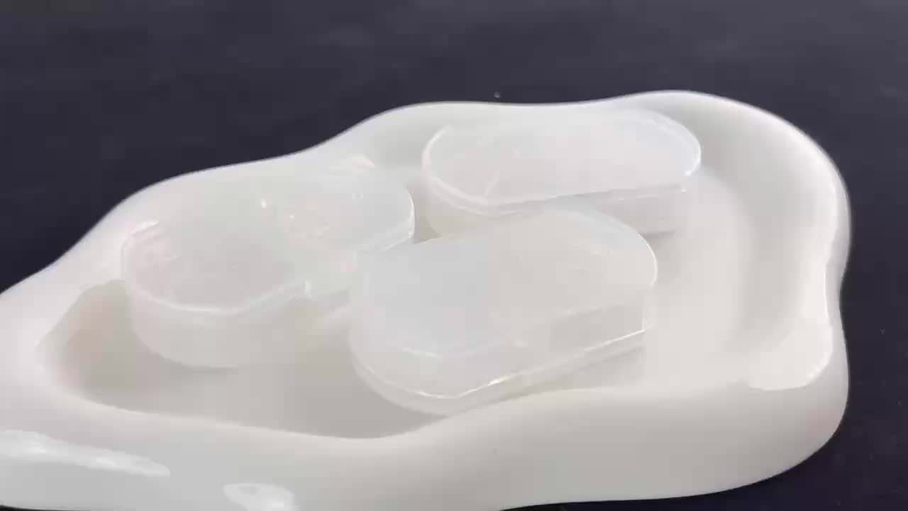 60 Resin Transparent Stud Earrings Set with Ear Plugs