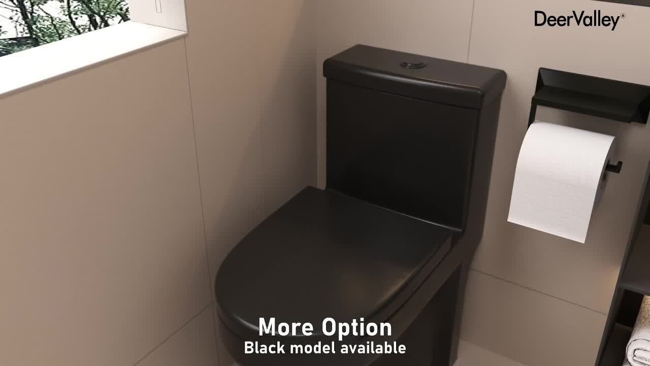 black compact toilet modern integrated circular toilet dual - Temu, image size:1280x720