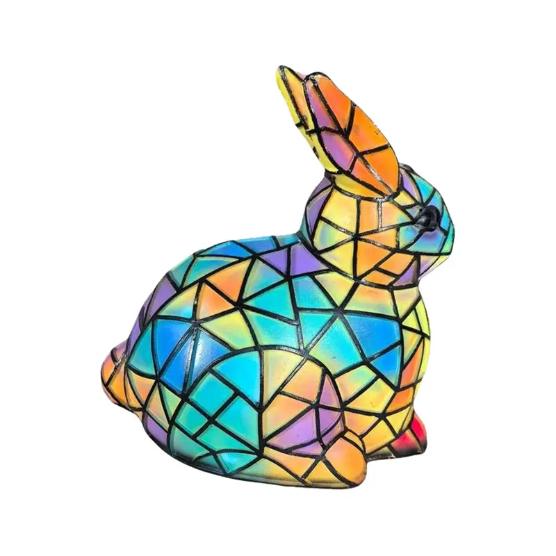 cute rabbit night light resin bedroom lamp living room decor study ambient lighting Product details 2