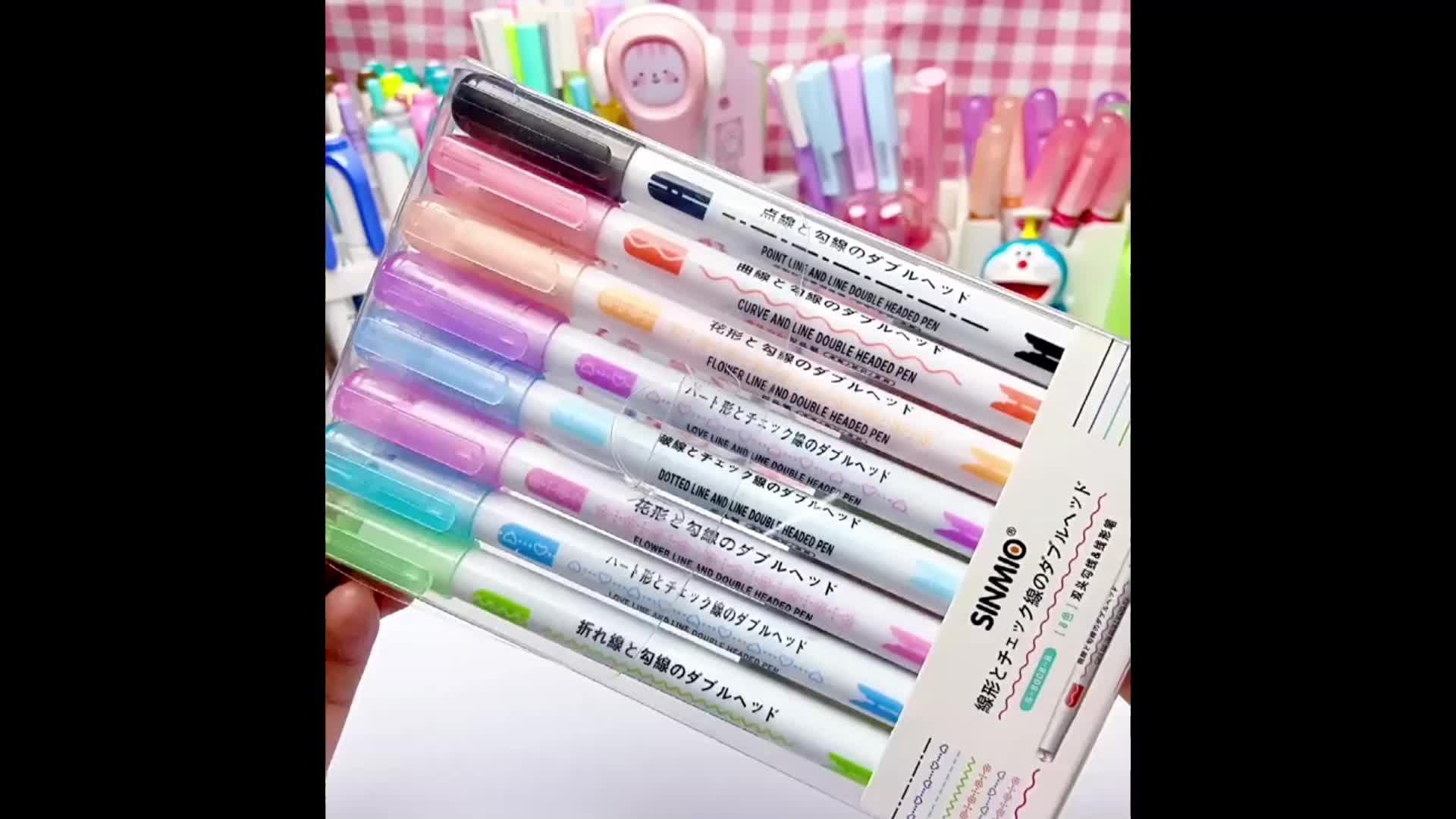 Colored Curve Pens Highlighter Sets Pens Of Different - Temu