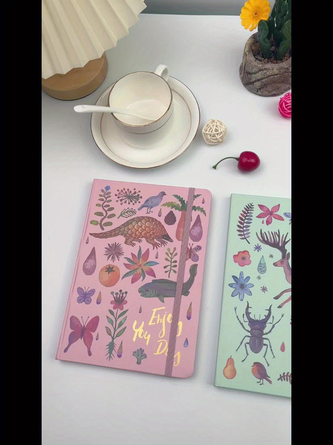 A5 Hardcover Journal Diary Animal Plant Cover Lined Pages Notebook