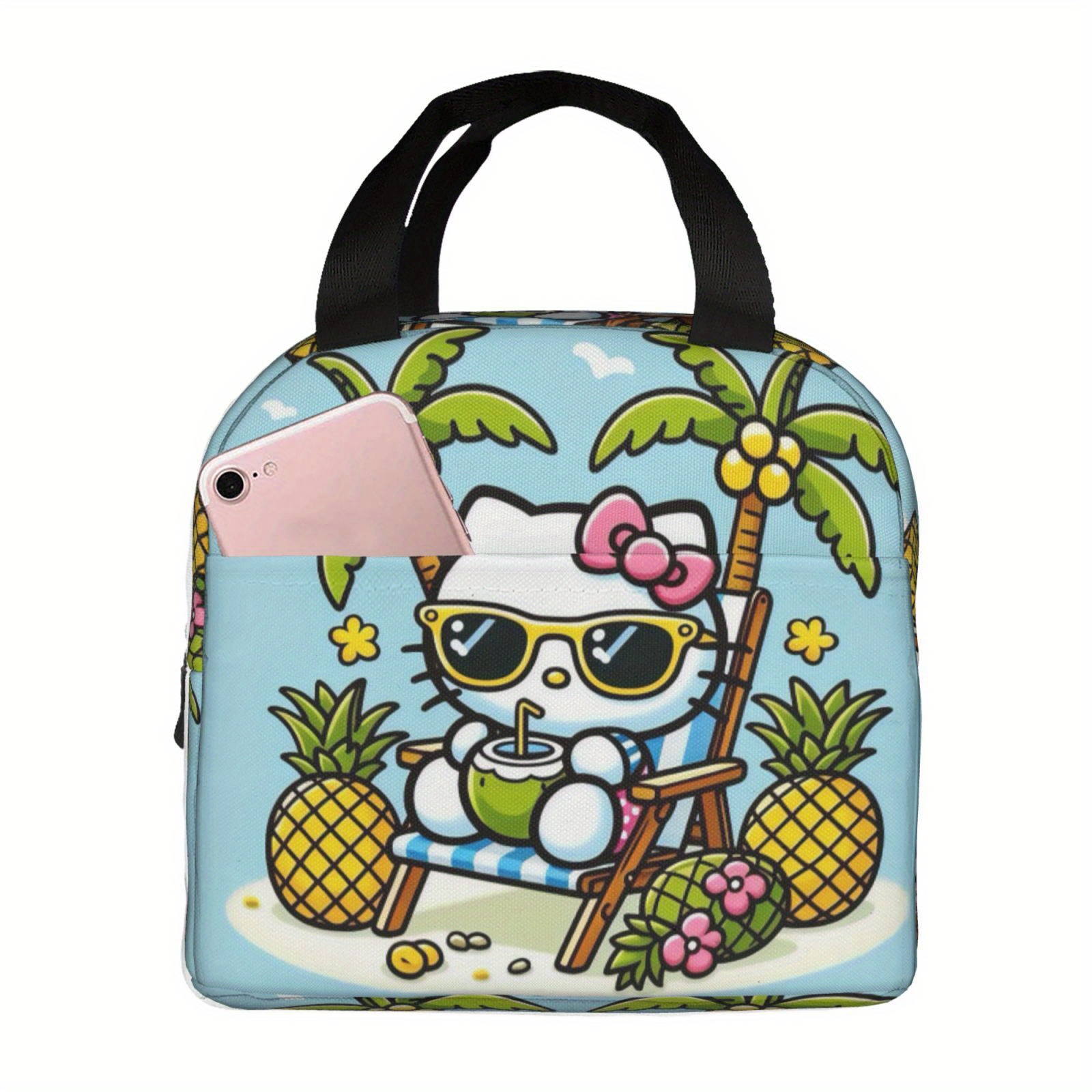 Hello Kitty Lunch Bag By , Designed For Men And Women, Is A Reusable Insulated Cooler Tote Suitable For Work, Travel, And Picnics