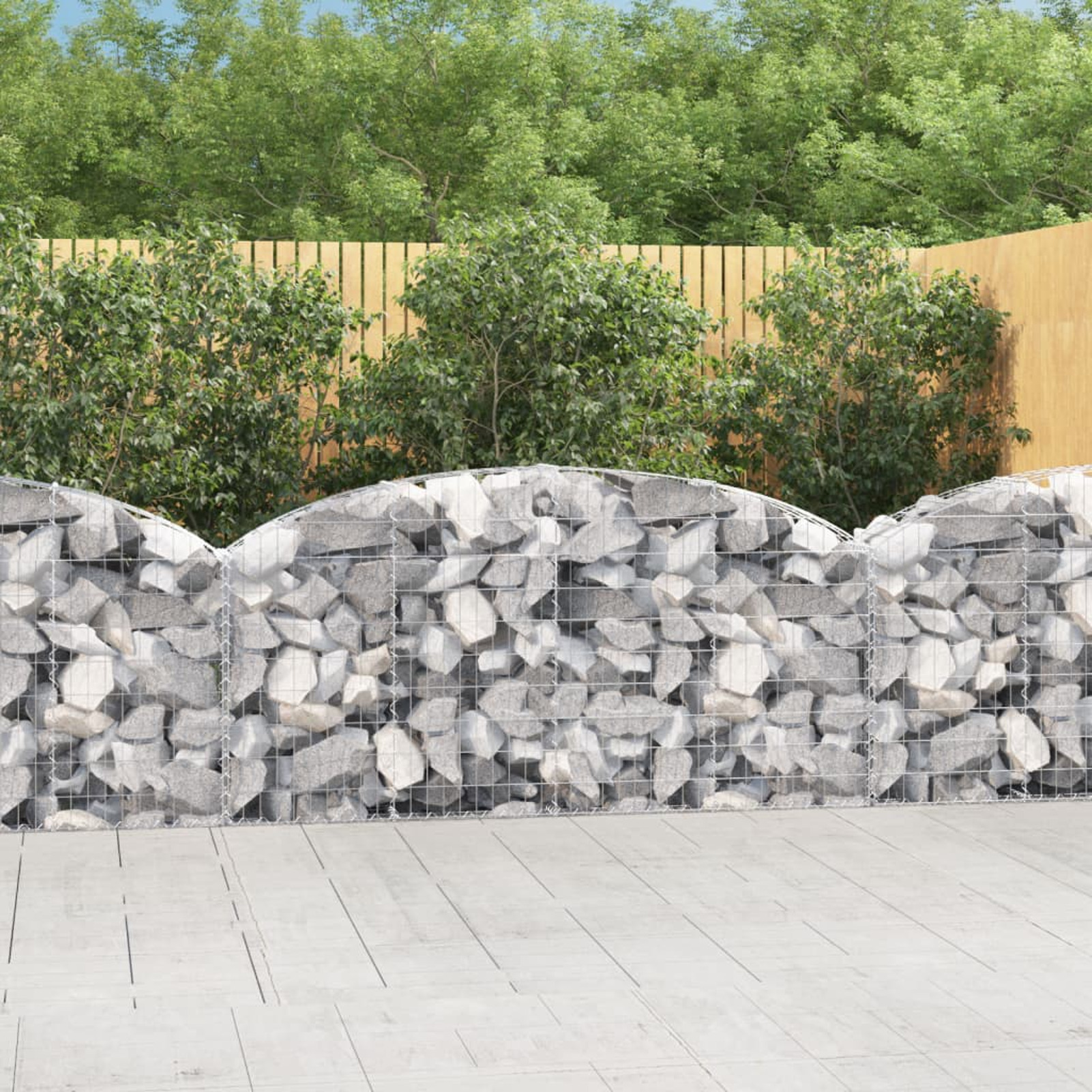 Gabion With High Arch 200x30x80/100 Cm Galvanized Iron