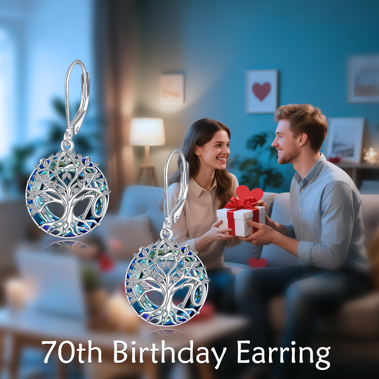 Women's 925 Sterling Silver Tree of Life Design Earrings