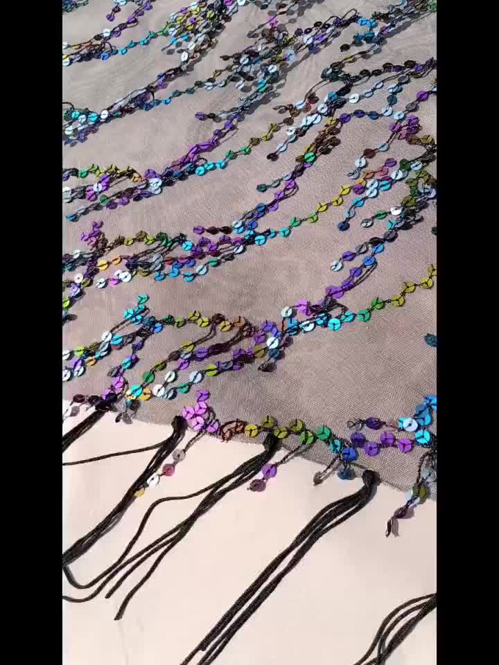 Women Belly Dance Hip Scarf Tribal Fringe Sequins Triangle - Temu Canada
