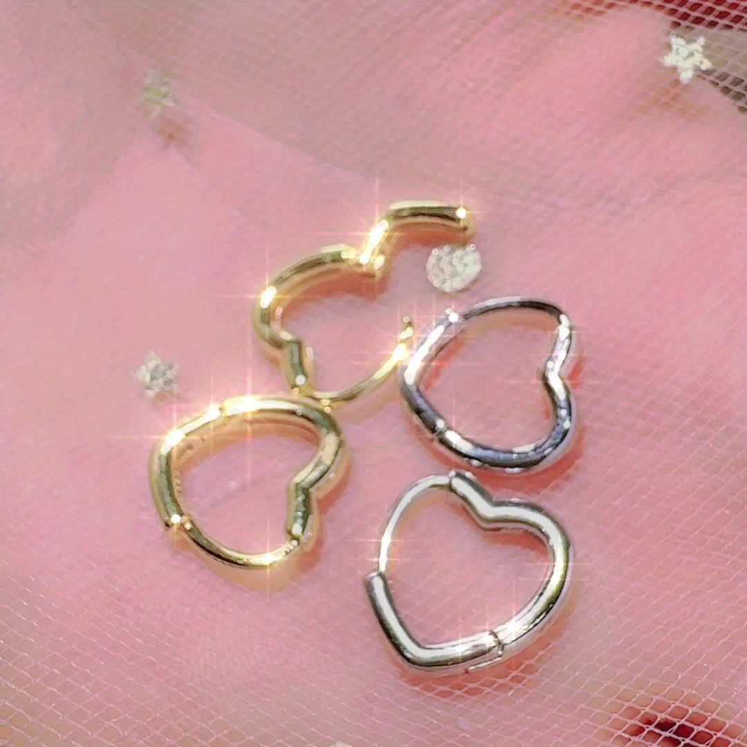Geometric Heart Earrings for Weddings & Parties