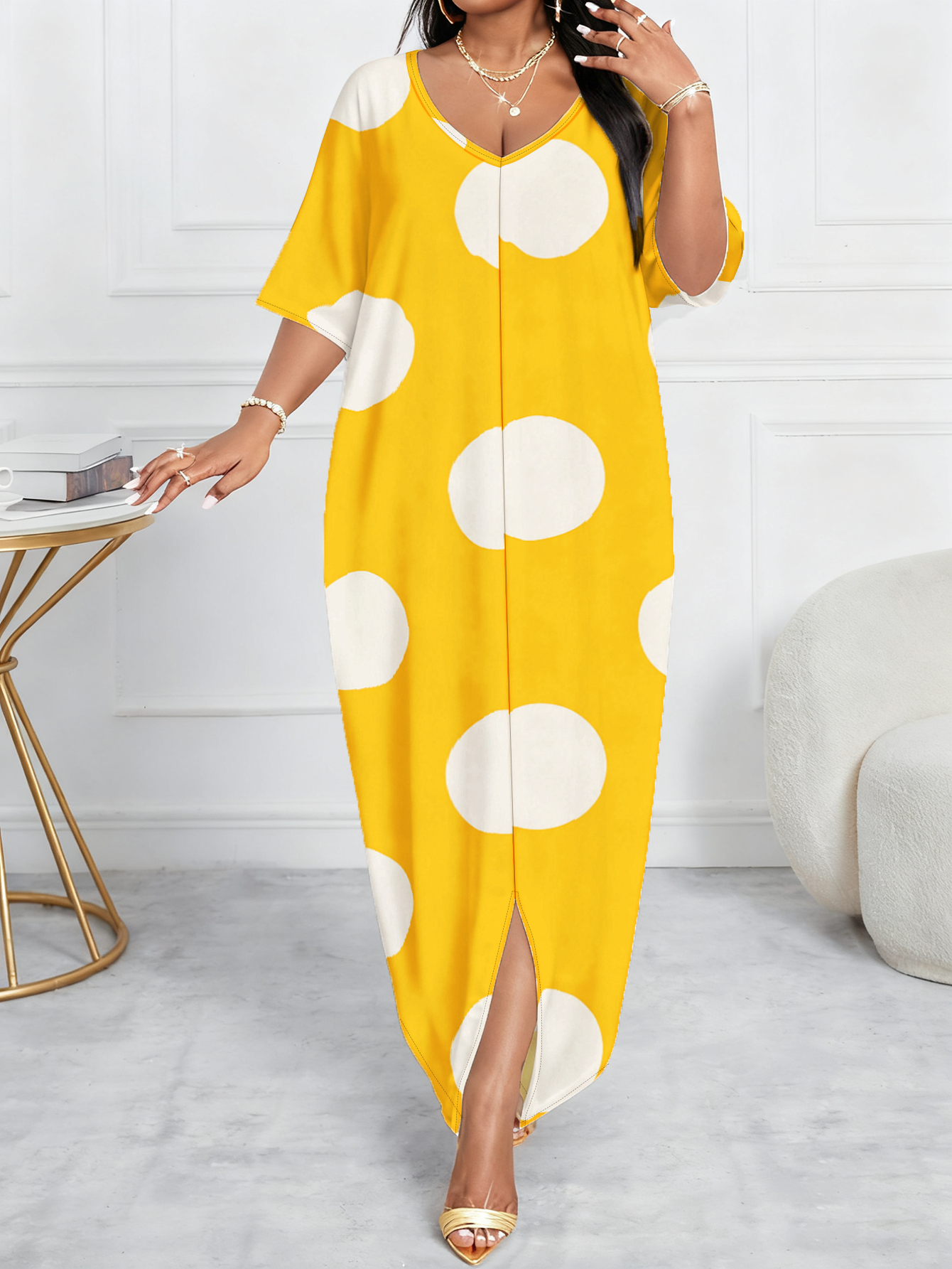 yellow dress plus size women Pinup Fashion Mustard Church Elegant Work Business Semi Formal Wedding Guest Cocktail Party Knee Dresses : Clothing, Shoes & Jewelry Plus Size Dress The Curvy Fashionista | Plus