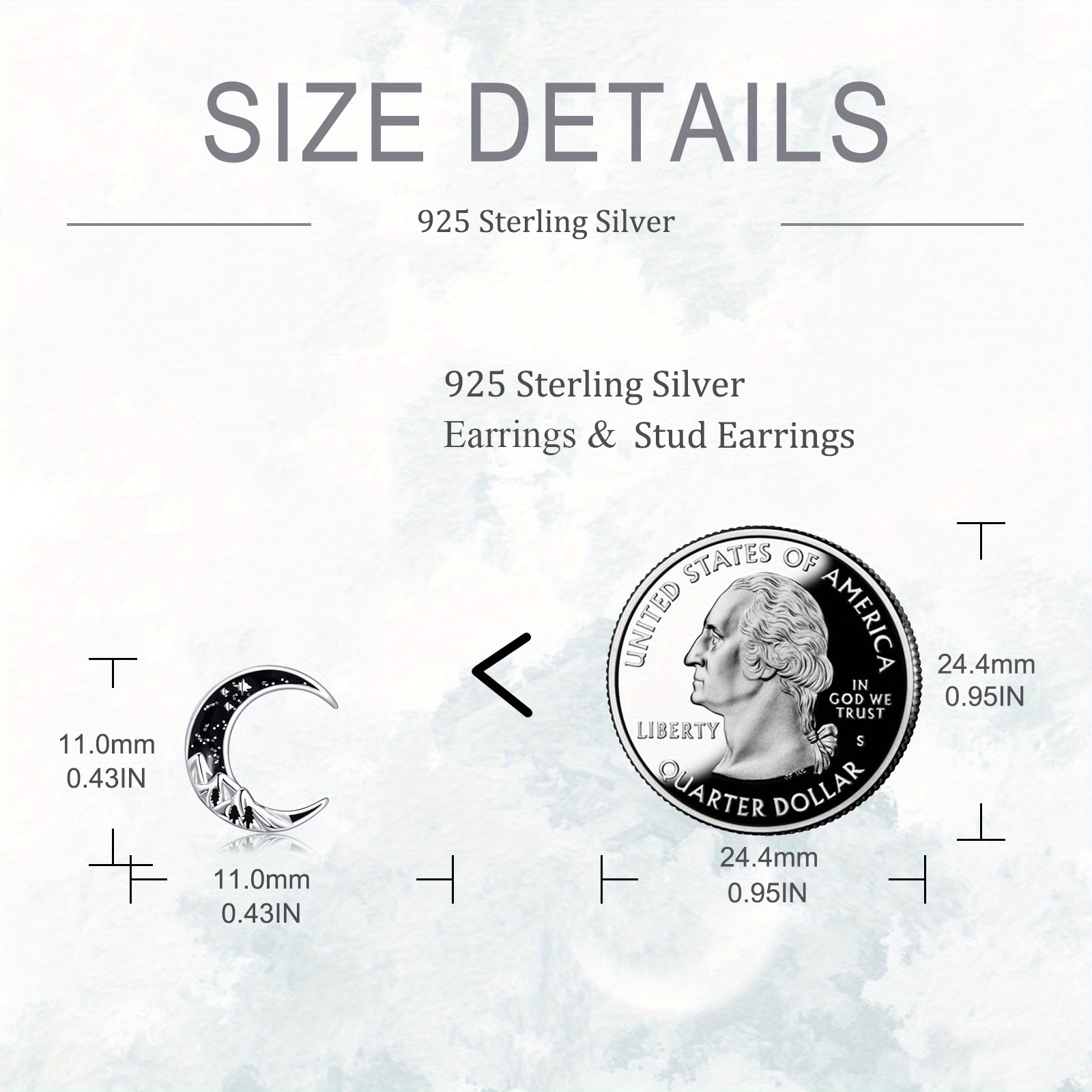   moon earrings for women 925 sterling   stud earrings moon jewelry Product details 2