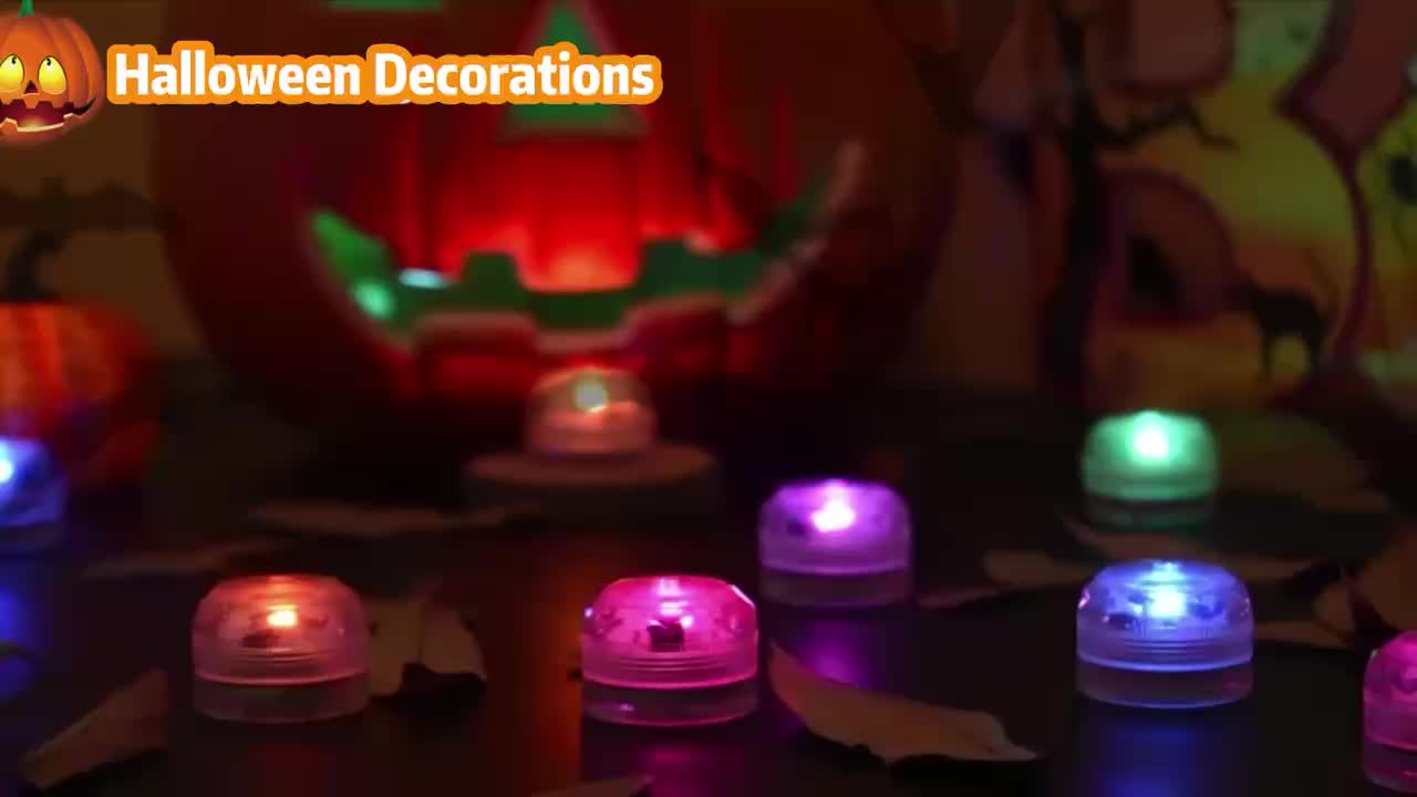 10 Piezas Mini Luces Calabaza: Luz Led Sumergible Pilas - Temu Chile