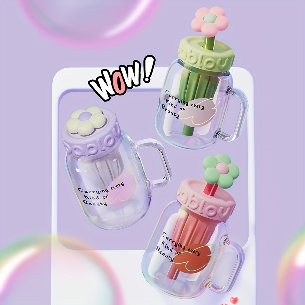 Cartoon Water Bottle With Scale - Anti-fall Stainless Steel Straw Cup For  Milk Tea And More - Temu