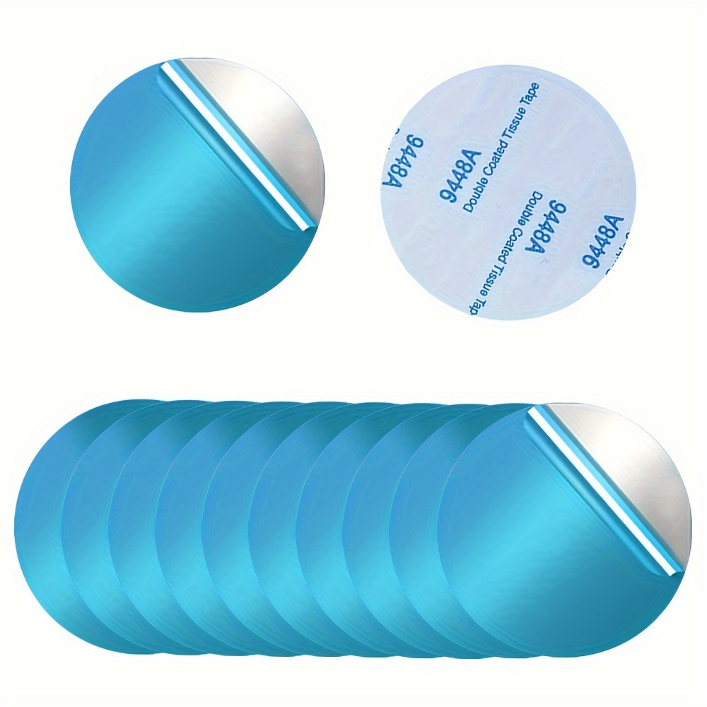 6pcs Adhesive Magnetic Strips For Fridge, Wall And More, 4pcs Round And  2pcs Long Metal Plates