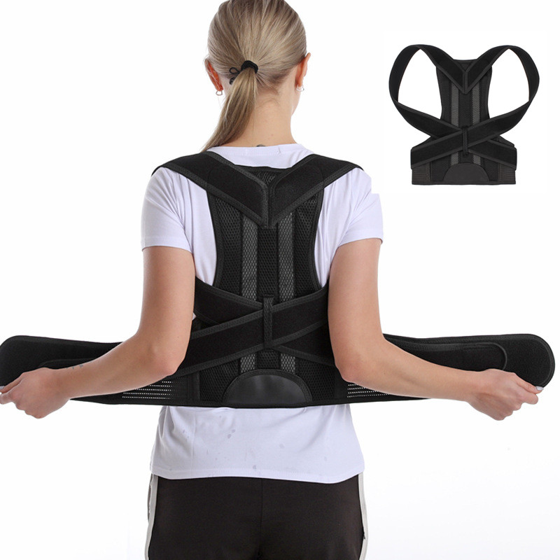 Back Brace Posture Corrector for Women and Men Lower and Upper Back Pain  Relief Hunchback and Scoliosis Straightener with 2 Removable Metal Splints  Support Adjustable Straps Belt Waist Trainer for Spine Lumbar