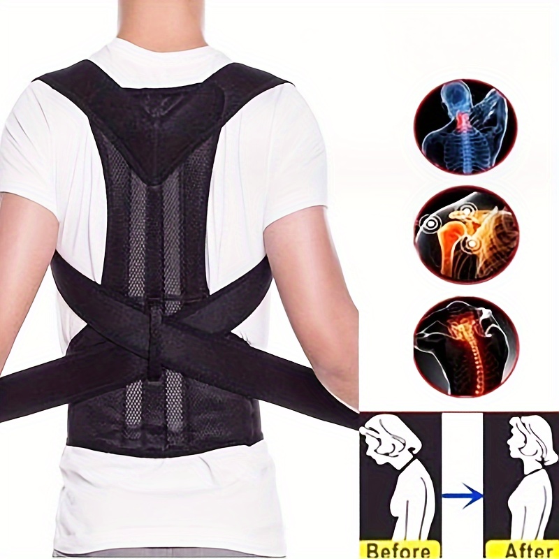 1pc Adjustable Posture Correction Belt: Get the Right Alignment with  Shoulder Back Brace & Postural Fixer Tape!