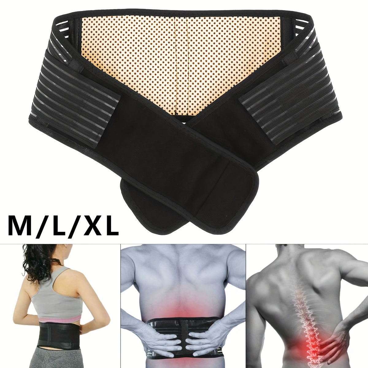 TANGIST Soporte lumbar para espalda baja – Cinturón de soporte de espalda  para aliviar el dolor de cintura, hernia de disco, ciática, escoliosis