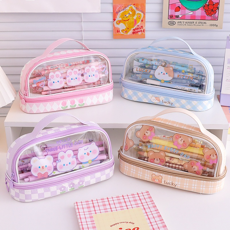 Kawaii Food Slim Pencil Case, Cute Bento Flat Pencil Case, Pink Blue Pencil  Case, Compact Pouch, Back to School Pen Case, Gift for Student, 