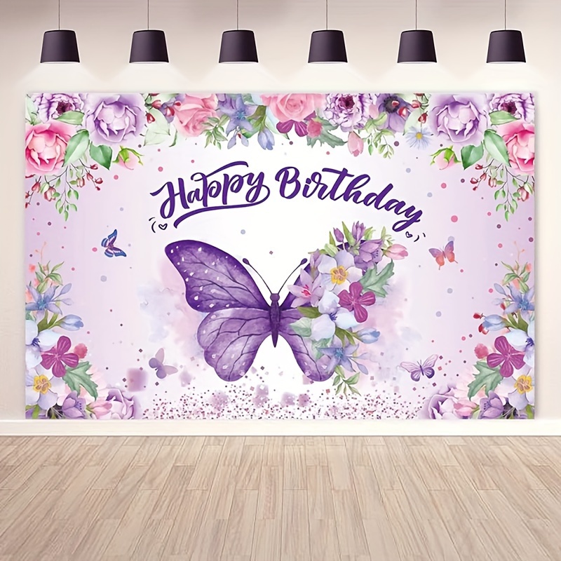 Un compleanno davvero speciale!! La scritta Happy Birthday con decori  motivo farfalla per una tavola impeccabile!