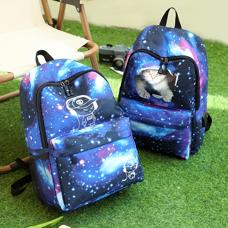 Star Angel Anime Luminous Backpack School Backpack With Usb