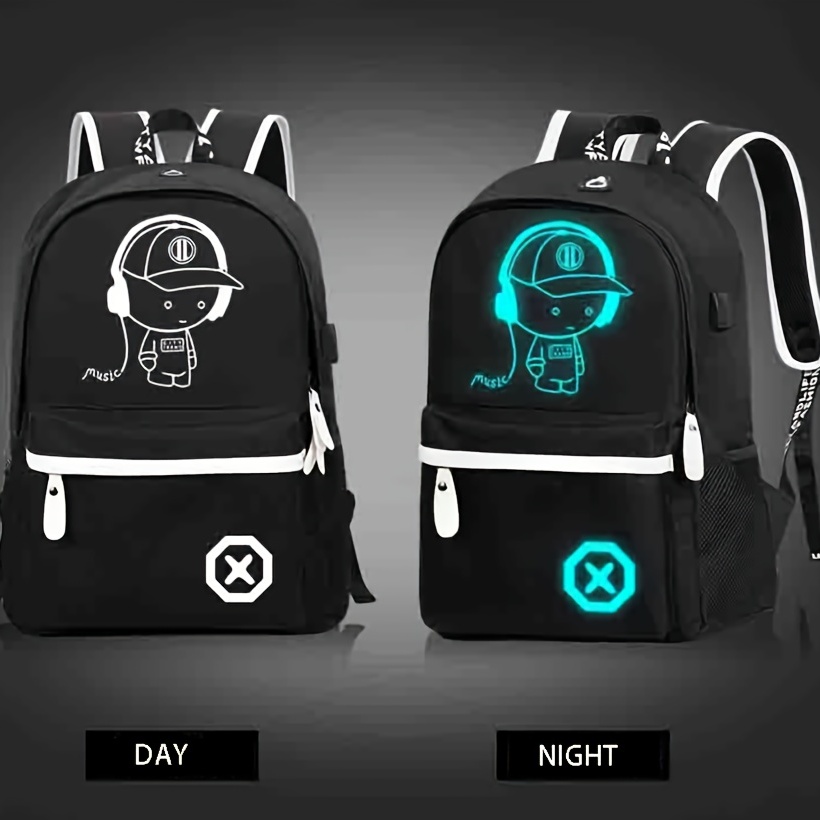 New Luminous Dragon Ball Backpack Usb Women Men Travel Backpack