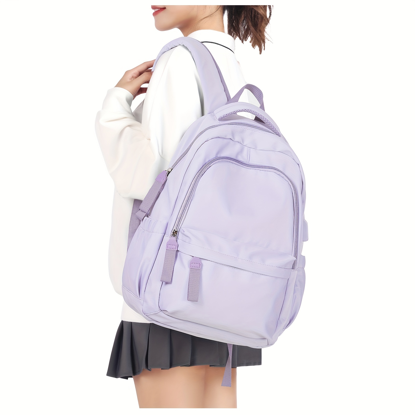 Vintage Preppy Style Backpack Purse, British College School Bag, Versatile  Two-way Shoulder Bag - Temu