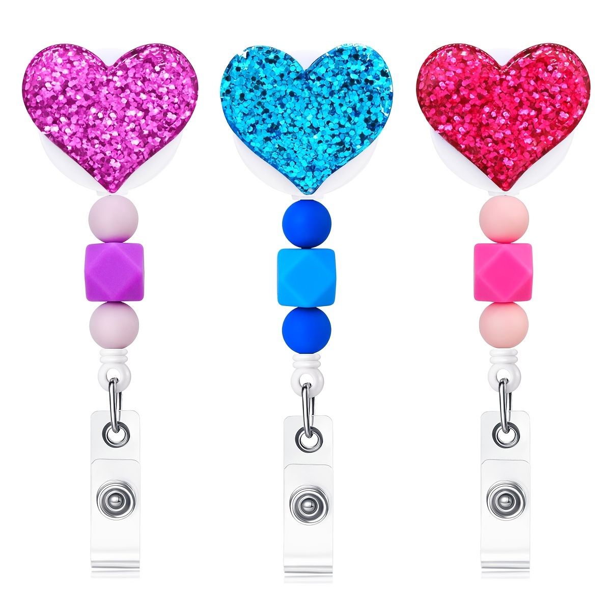 Valentine's Day Coffee Acrylic Telescopic Badge Reel Clip - Temu