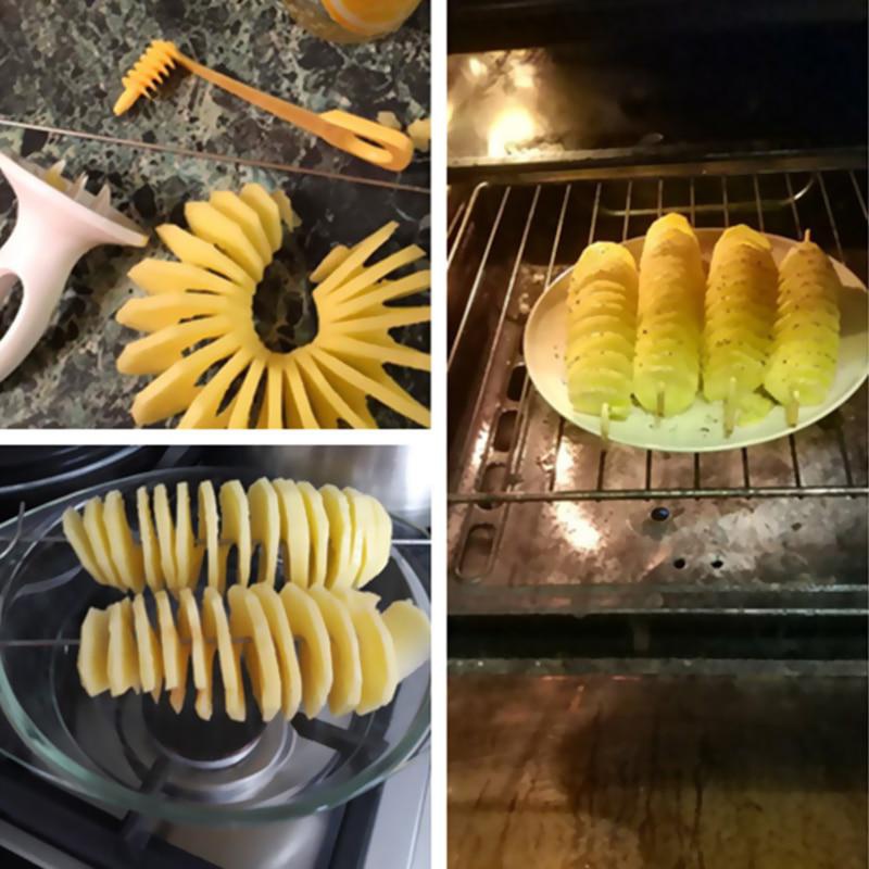 Stainless Steel Potato Slicer Set: Create Delicious Spiral - Temu