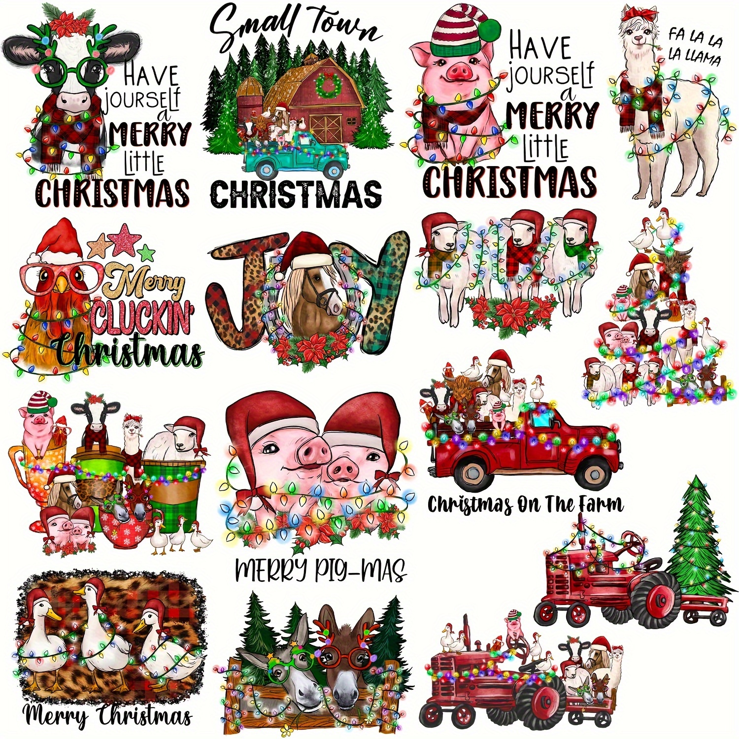Christmas Iron on Transfer Stickers Funny Green Cartoon Pattern Iron on  Patches Christmas Party Heat Transfer Vinyl Decals Winter Xmas Iron on