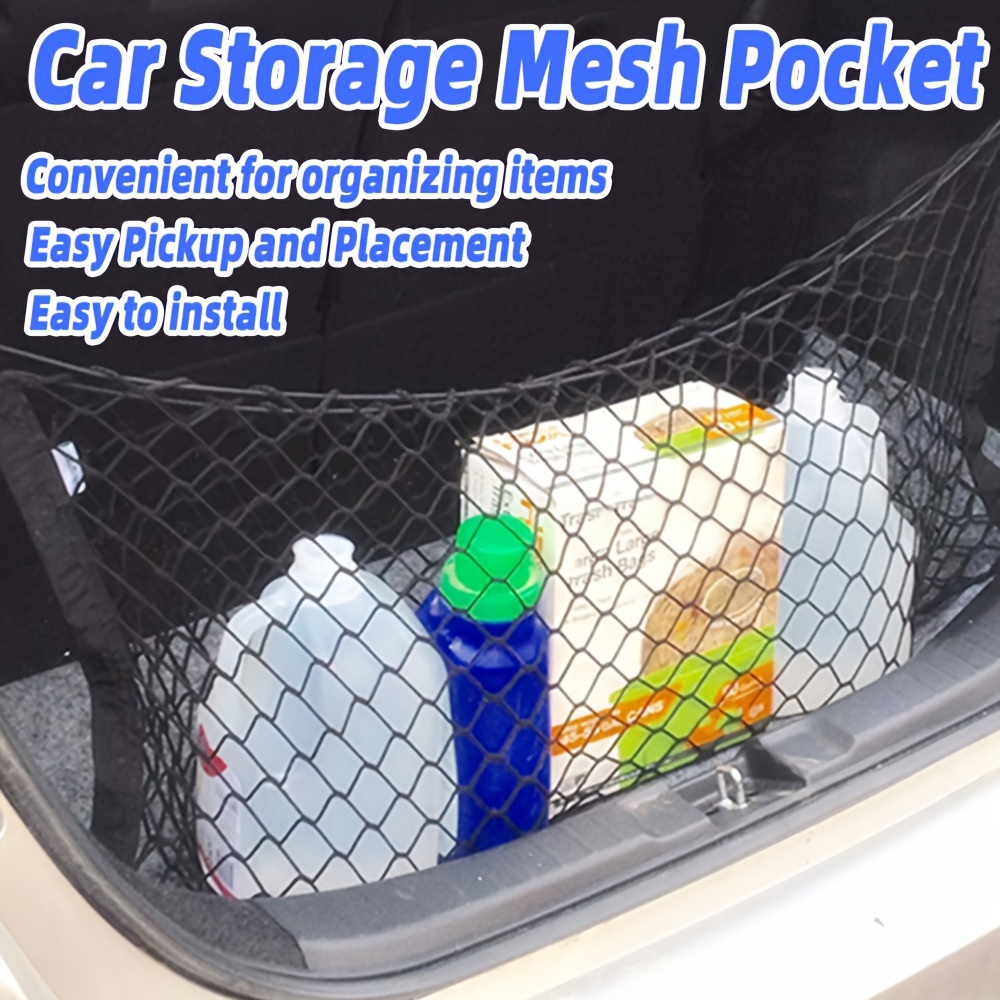 Adjustable Car Rear Cargo Trunk Storage Organizer Net Mesh - Temu