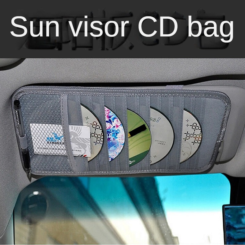 Unique Bargains Car Interior Sun Visor Cd Dvd Case Wallet Storage Holder  Organizer Black 10 Disc : Target