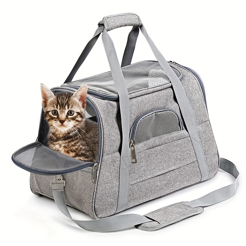 ScratchMe Pet Travel Carrier Soft Sided Portable Bag for Cats, Small Dogs, or