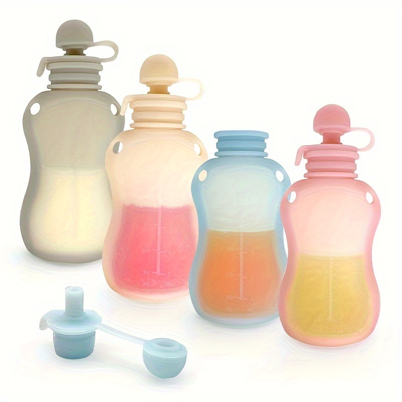 Silicone Breast Milk Collector With Stand Scale soft Breast - Temu