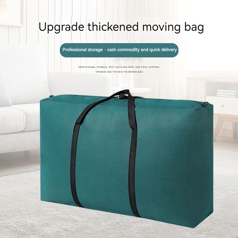 Tuenmall  Thick waterproof three-color woven bag moving house