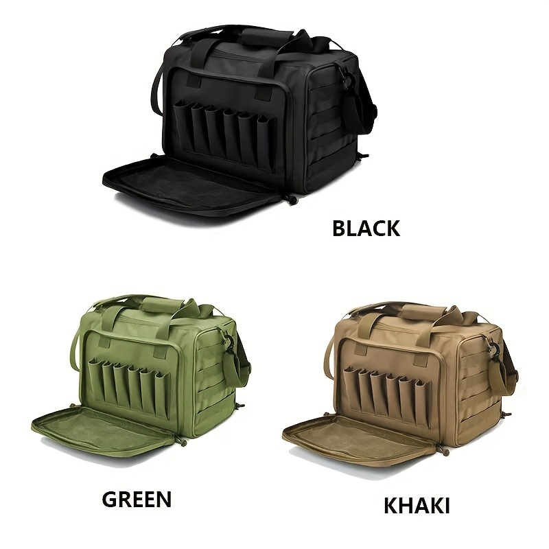 Tactical Gun Range Bag Deluxe Pistol Shooting Range Duffle Bags w