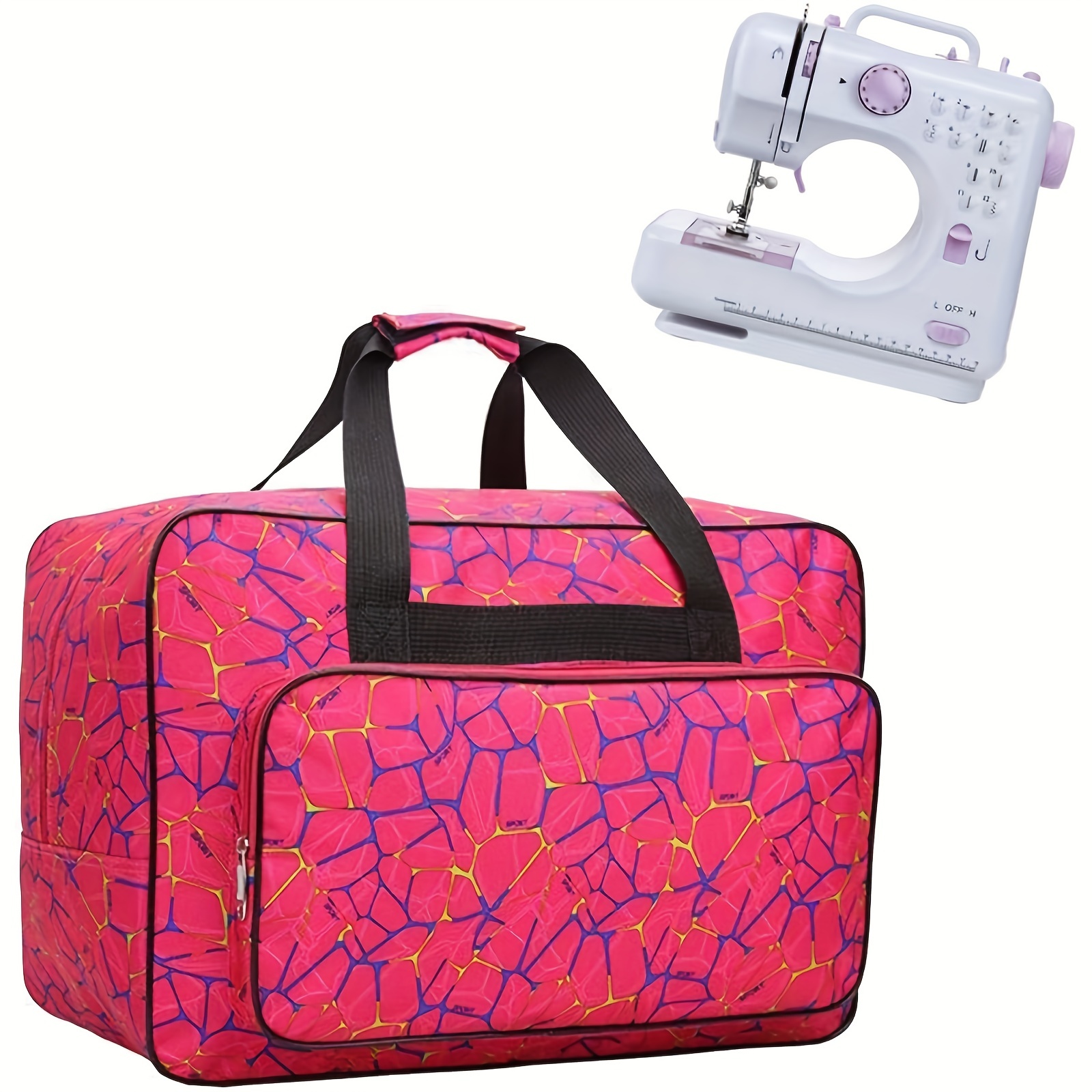 Sewing Machine Carrying Case with Top Handle DIY Supplies Foldable Fits  Most