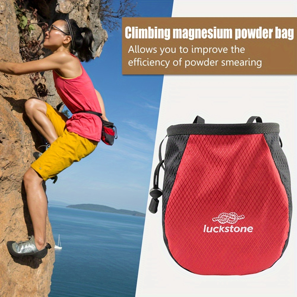 Bolsa de magnesio duradera, bolsa de polvo de magnesio para escalada, gran  capacidad para escalada en roca al aire libre, gimnasia, barra paralela
