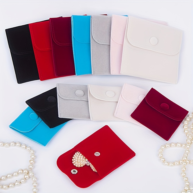 Red Jewelry Packaging Velvet Bags For Wedding - Temu