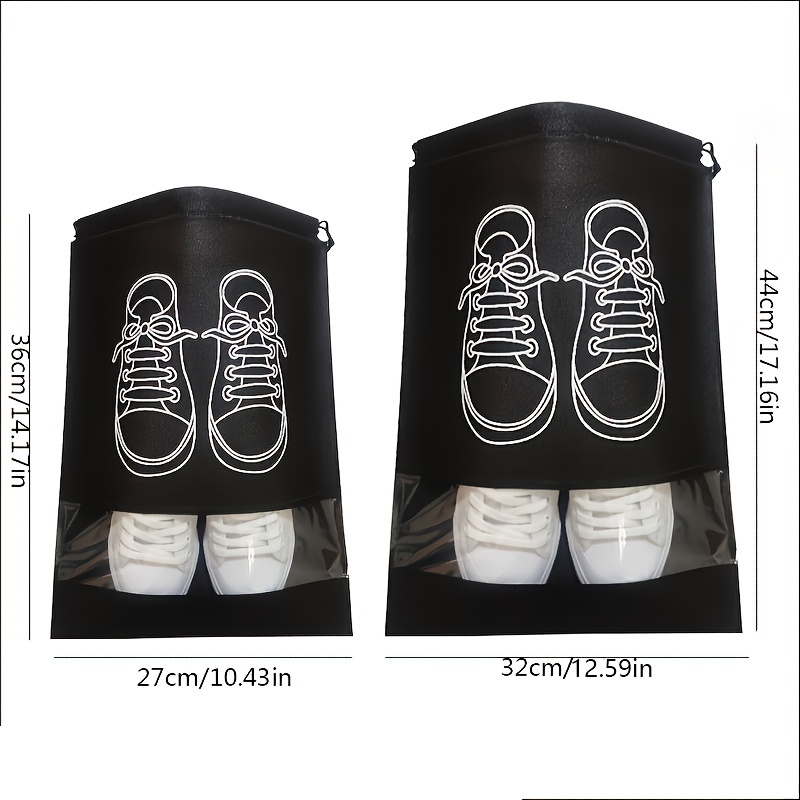 2x Travel Shoe Bags Zip Pouch Storage Organizer Waterproof Bag Shoes Case  Box US