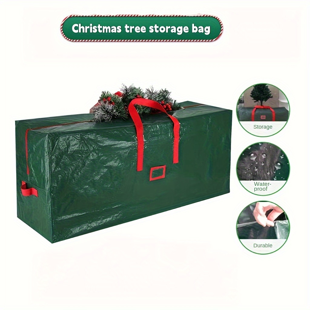 Sac de rangement pour arbre de Noël – Petits et grands sacs de couverture  de Noël pour arbres artificiels de 1,8 m et 2,1 m – Étanche extra résistant  – Boîte robuste avec fermeture éclair