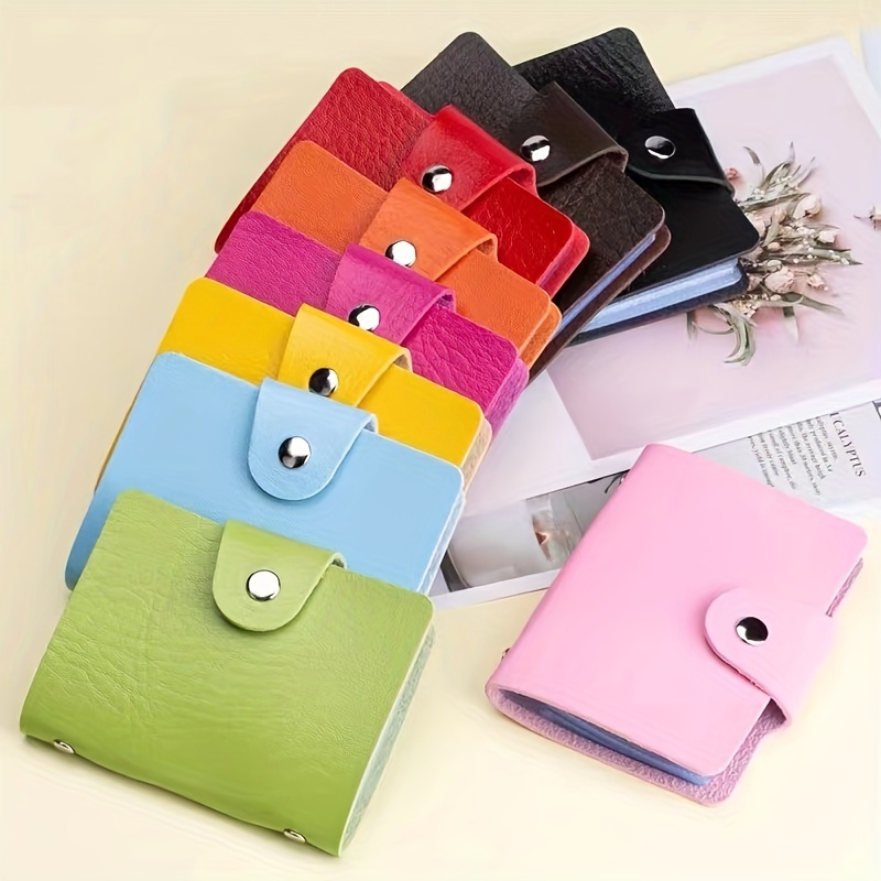 Luxury Pu Leather Double Card Sleeve Id Badge Case - Perfect Bank Credit  Card Holder Accessory! - Temu