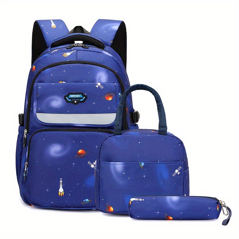 Mochila Escolar Niños Diseño Espacio Accesorio Gran - Temu Chile