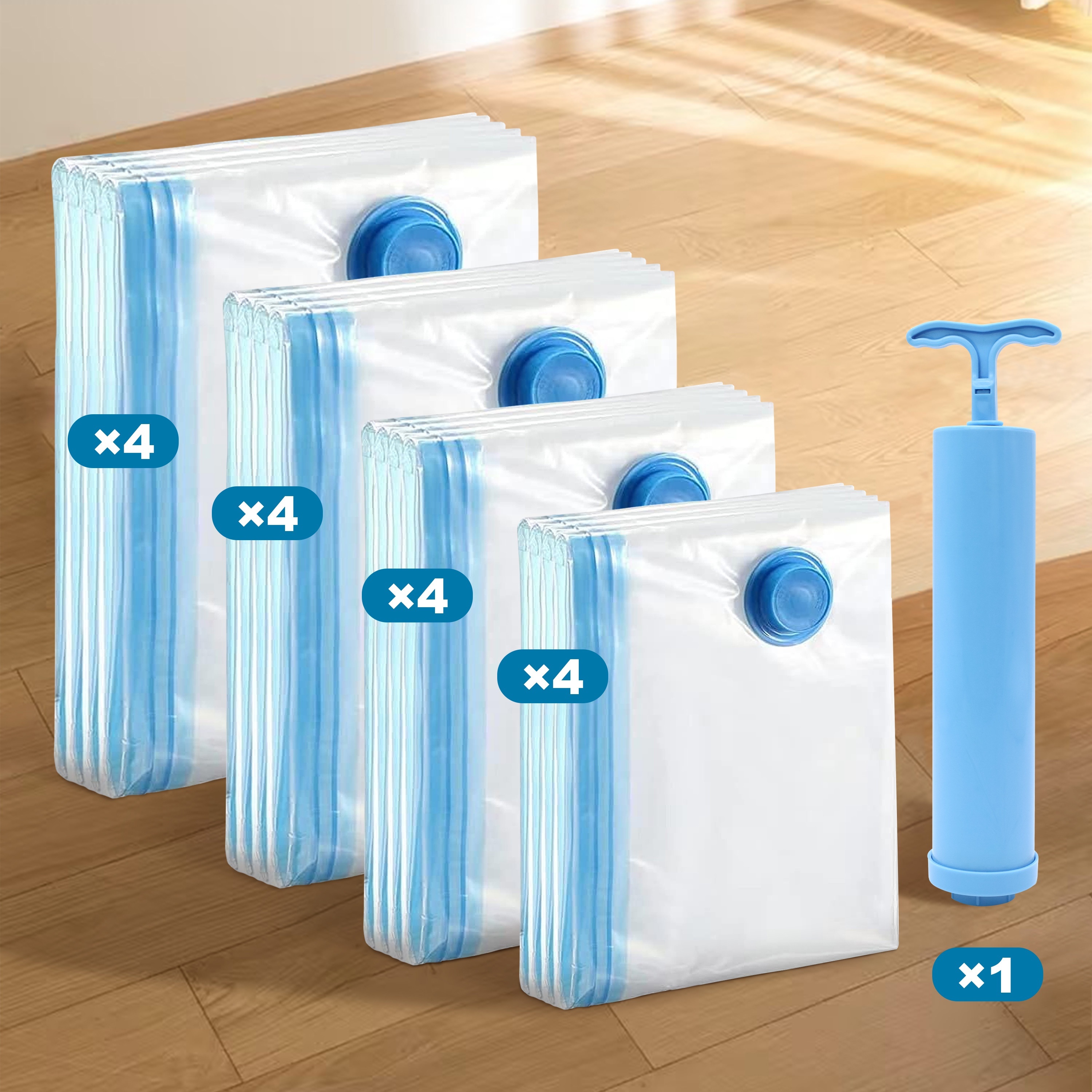 1 2pcs 3pcs Space Saving Vacuum Storage Bags Valve Pump Transparent  Compressed Organizer Clothes Travel Perfect Super Bowl Party Prep - Sports  & Outdoors - Temu