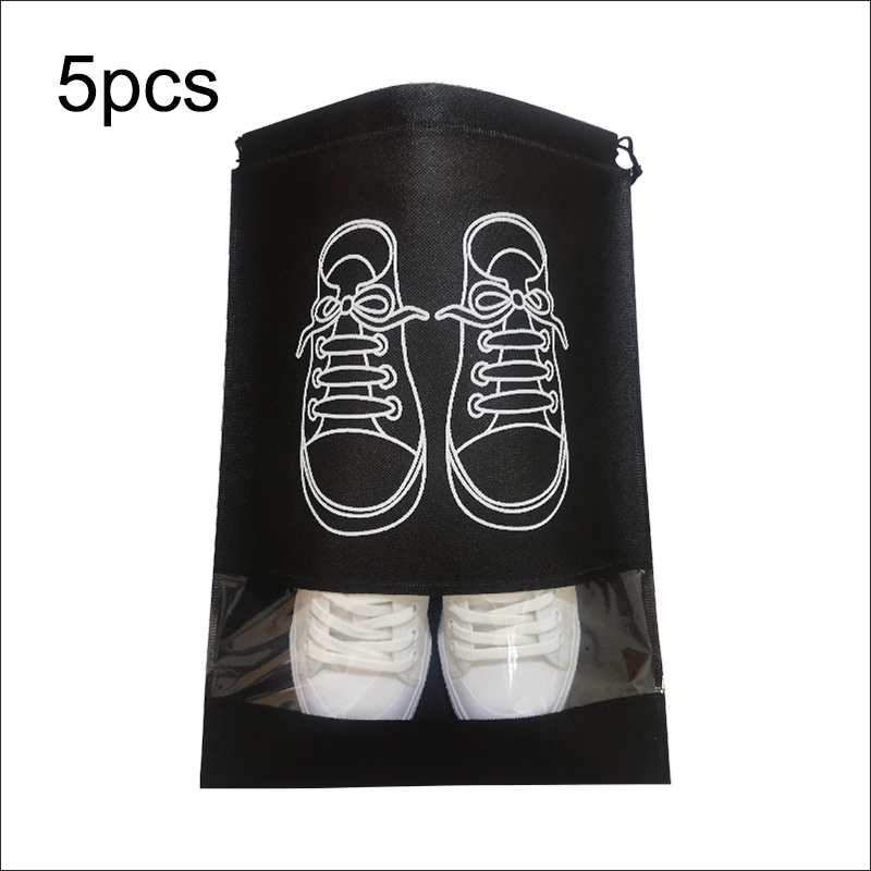 3Pcs Shoe Storage Bags Drawstring Storage Pouch Bag Shoes Organizer  Transparent Shoe Bag Non-Woven & Breathable for Travel, Home Organization  Outdoors