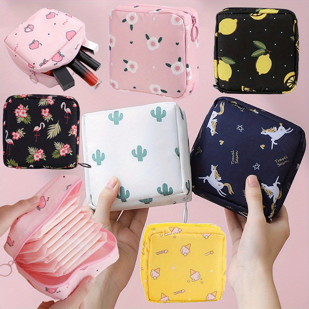  4Pcs Sanitary Napkin Storage Bag, Small Menstrual Period Bag  Period Pouch Waterproof ,Tampon Organizer Pouch Tampon Pad Holder for  Purse, Pad Bag Feminine Care First Period for Teen Girls School 