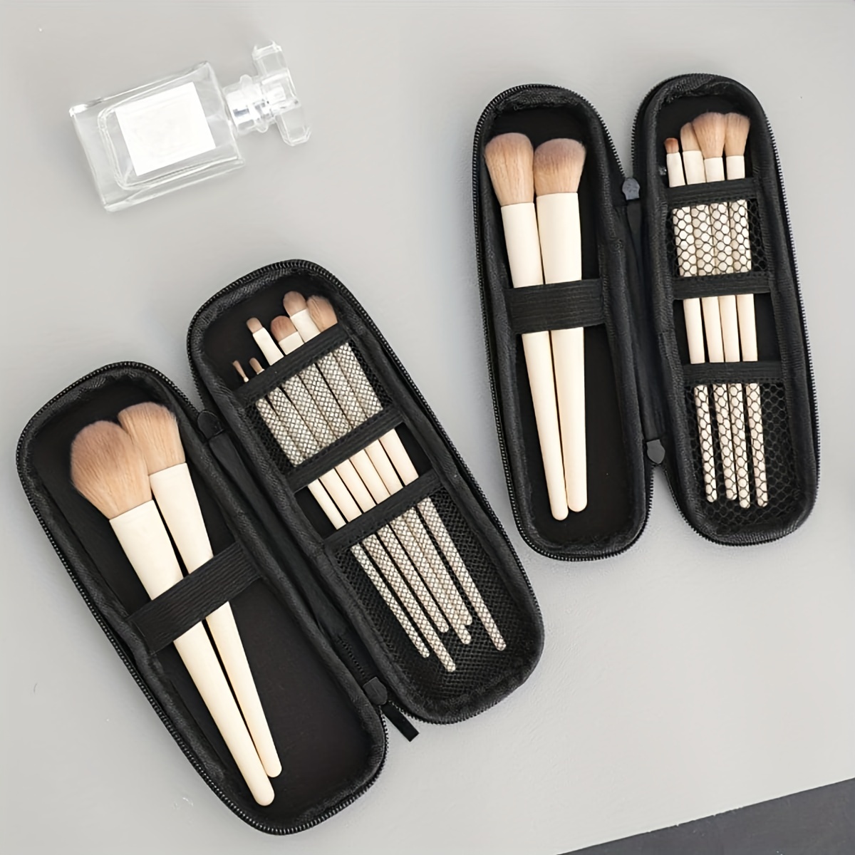 Travel Makeup Brush Bag Portable Makeup Brush Holder Organizer Pouch  Waterproof Stand-Up Practical Mesh Storage Case New