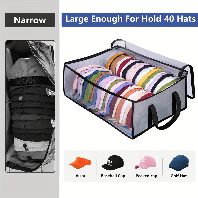 Large Capacity Storage Bag With Handles Visible Window Under - Temu